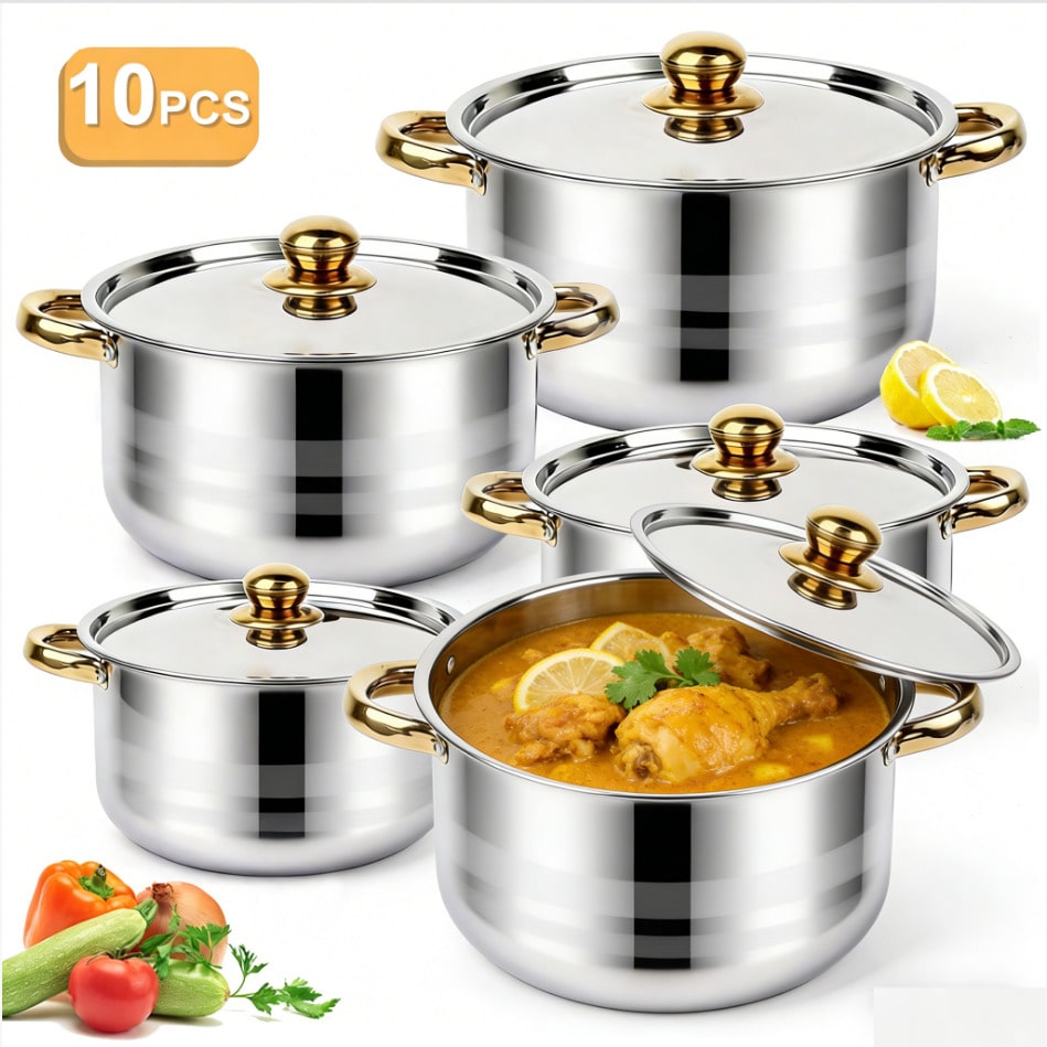 Home Cooking Cookbook - طقم أواني طهي فاخرة وعصرية من