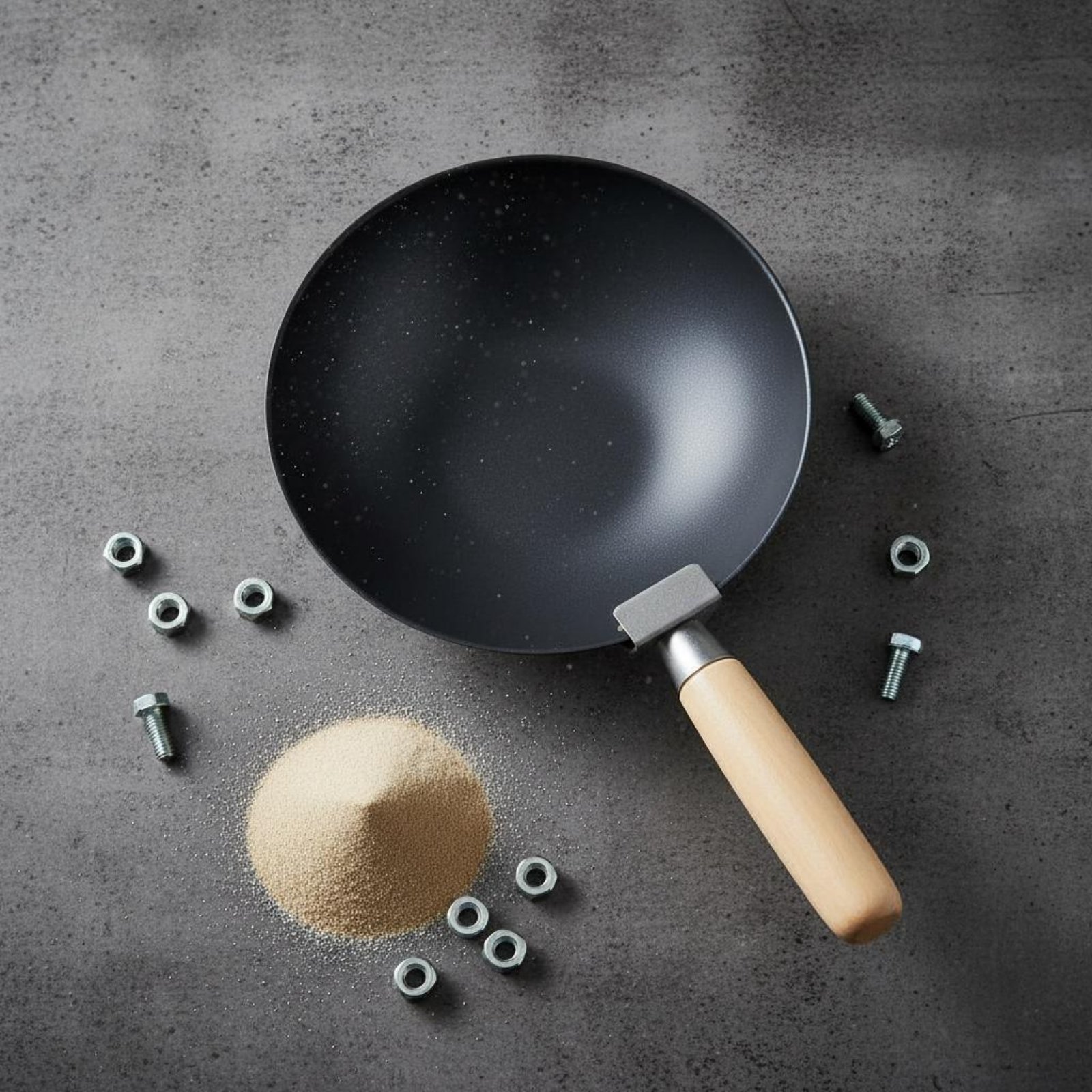 مغرفة خلط الأسمنت المقاومة للت - مراجعة Wok Carbon Steel وسعره