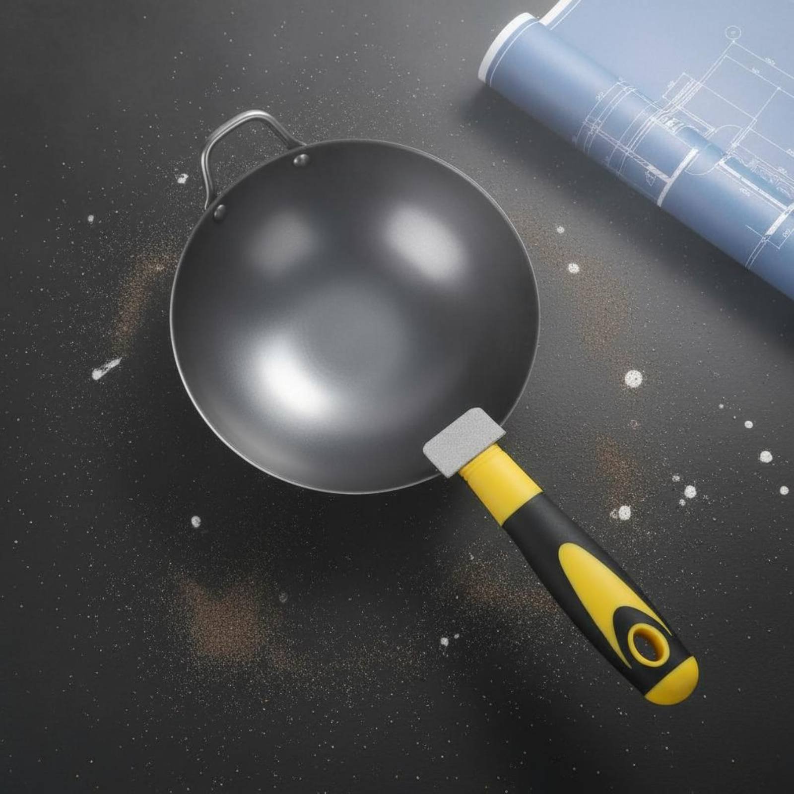 مغرفة خلط الأسمنت المقاومة للت - مراجعة Wok Carbon Steel وسعره