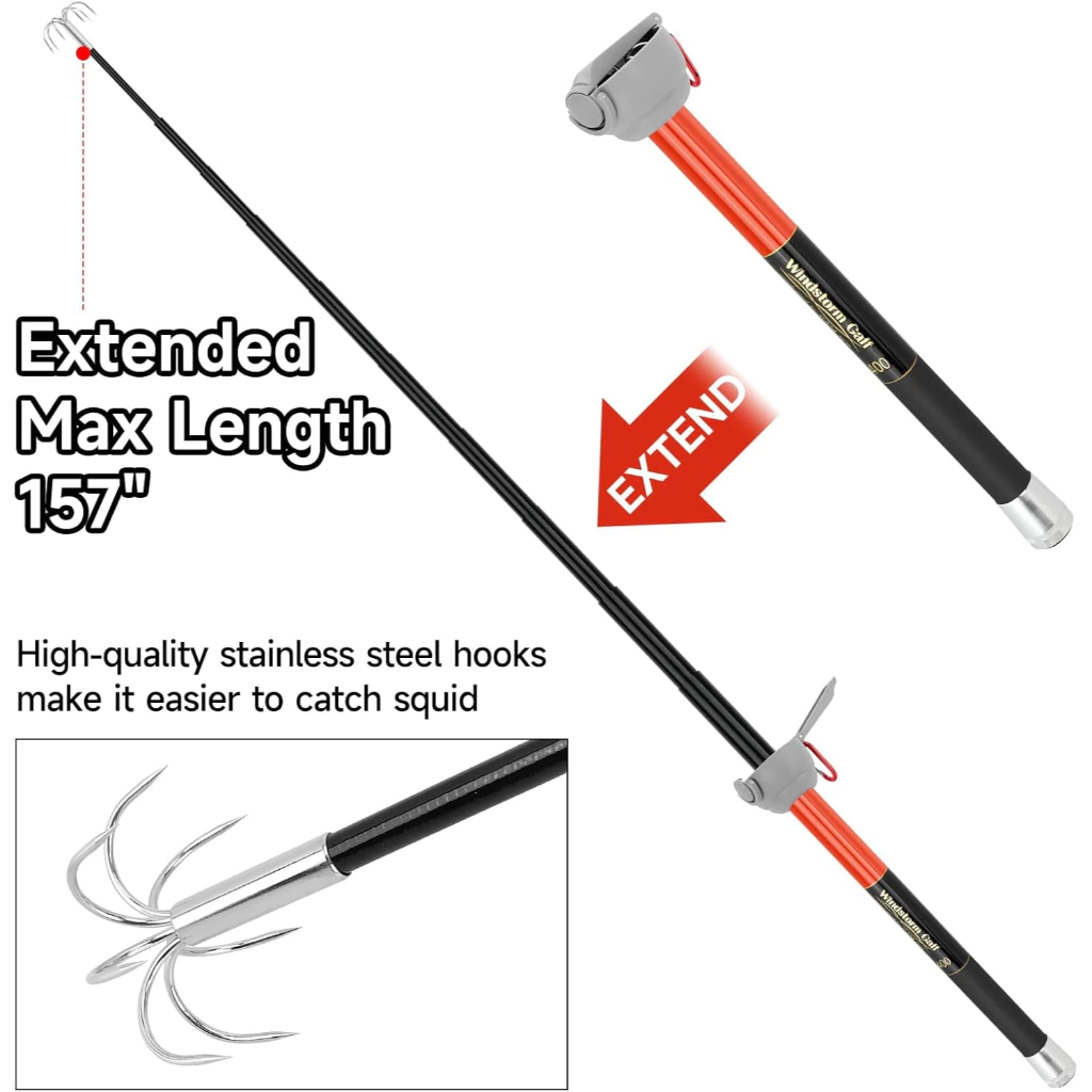 SANLIKE خطاف صيد الحبار 3 متر/ - مراجعة Wok Carbon Steel وسعره