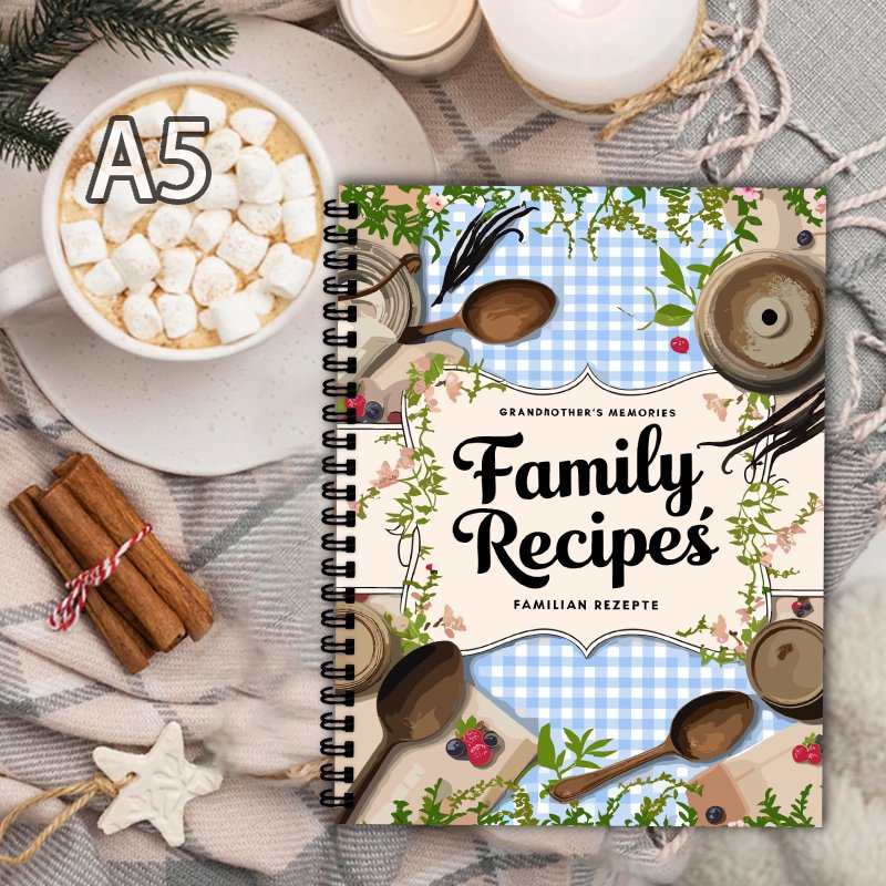 كتاب وصفات طعام A5، بتصميم شبك - مراجعة Home Cooking Cookbook وسعره