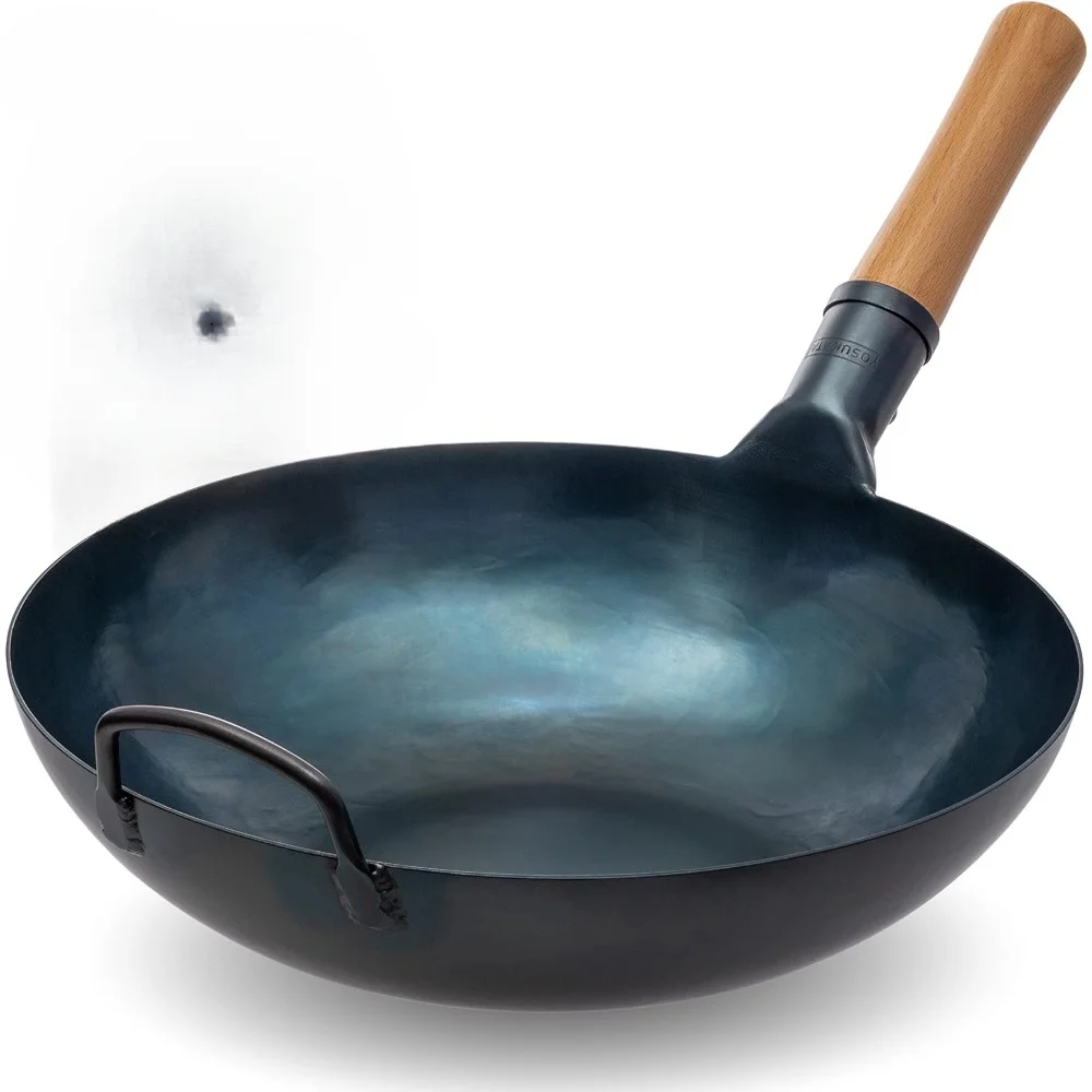 مقلاة مسطحة القاع - مقلاة من ا - مراجعة Wok Carbon Steel وسعره
